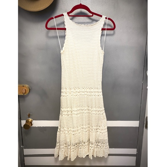Trina Turk White Crochet Scalloped Summer Dress - Picture 2 of 11
